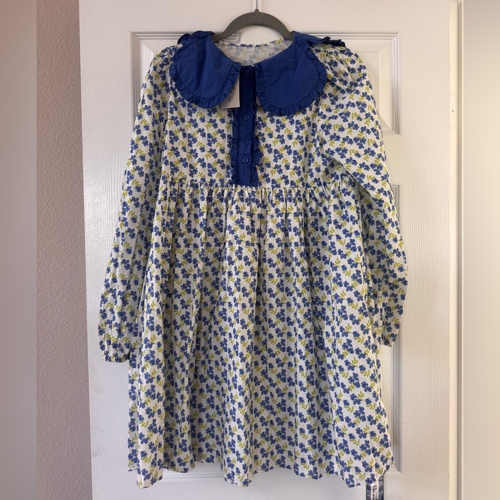 NWT Woman’s boho Peter Pan collar floral print dress size s